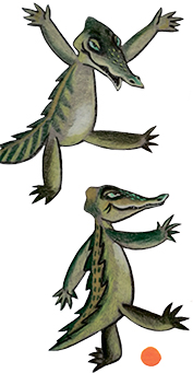 Крокодильчики. Рисунок Елены Эргардт