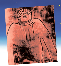 Петроглиф «Марсианский бог» в пустыне Сахара. 6 000 лет до н. э.
