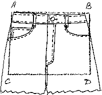 Передняя часть брюк (сумки)