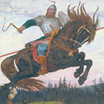 В. Васнецов. «Богатырский скок. (Илья Муромец)». 1914 В. Васнецов. «Богатырский скок. (Илья Муромец)». 1914